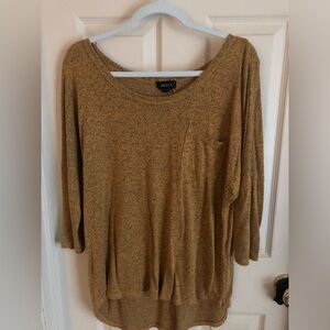 Misia Women's Mustard Scoop Neck Sweater